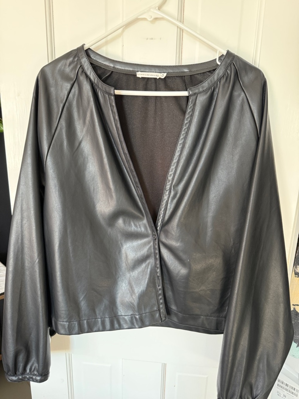 Avec Les Filles - Faux Leather Cardigan